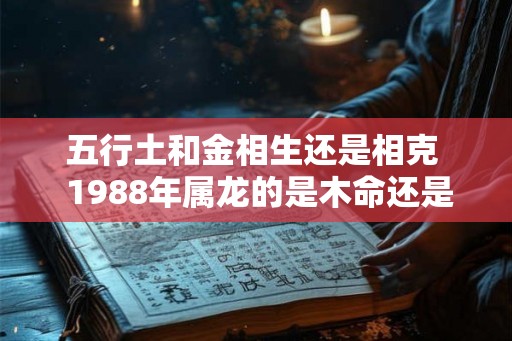 五行土和金相生还是相克  1988年属龙的是木命还是土命