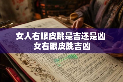 女人右眼皮跳是吉还是凶 女右眼皮跳吉凶