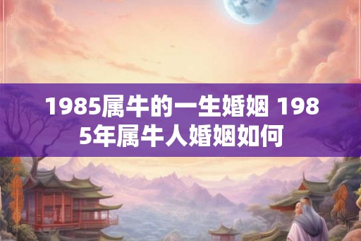 1985属牛的一生婚姻 1985年属牛人婚姻如何