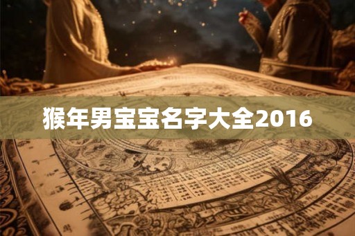 猴年男宝宝名字大全2016