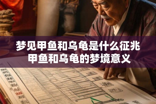 梦见甲鱼和乌龟是什么征兆 甲鱼和乌龟的梦境意义