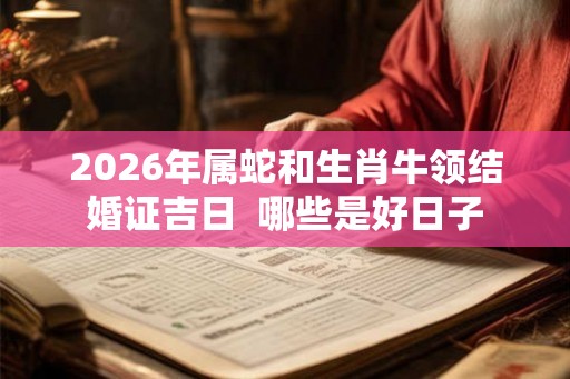 2026年属蛇和生肖牛领结婚证吉日  哪些是好日子