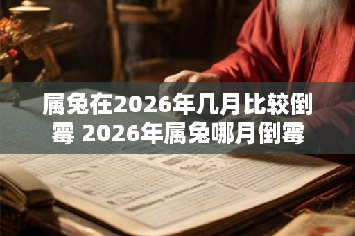 属兔在2026年几月比较倒霉 2026年属兔哪月倒霉