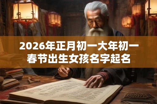 2026年正月初一大年初一春节出生女孩名字起名