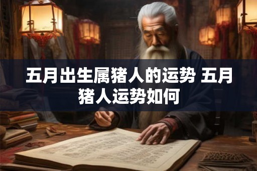 五月出生属猪人的运势 五月猪人运势如何