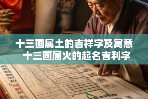 十三画属土的吉祥字及寓意  十三画属火的起名吉利字女孩