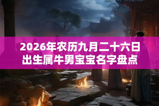 2026年农历九月二十六日出生属牛男宝宝名字盘点