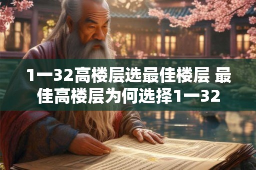 1一32高楼层选最佳楼层 最佳高楼层为何选择1一32