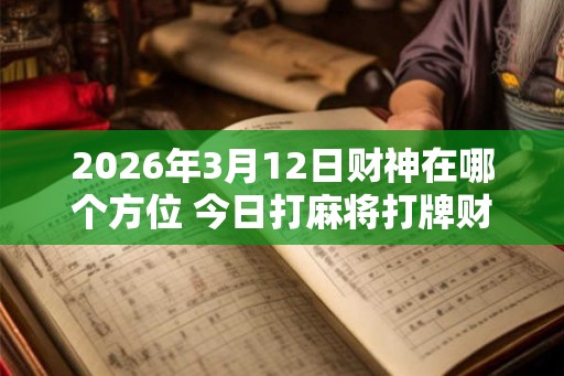 2026年3月12日财神在哪个方位 今日打麻将打牌财运方位 2026年3月12日财神在哪个方位 今日打麻将打牌财运方位