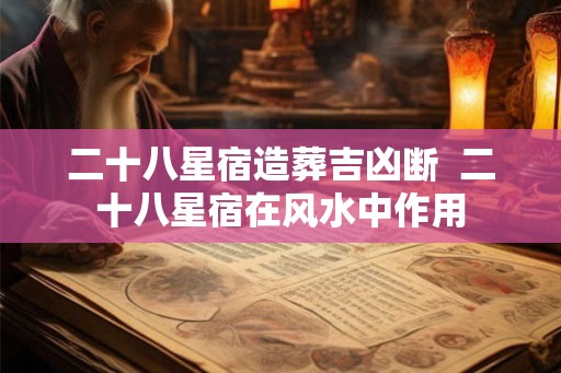 二十八星宿造葬吉凶断  二十八星宿在风水中作用