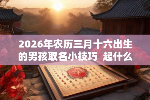 2026年农历三月十六出生的男孩取名小技巧  起什么名字好
