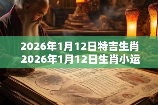 2026年1月12日特吉生肖 2026年1月12日生肖小运播报