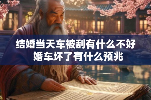 结婚当天车被刮有什么不好  婚车坏了有什么预兆