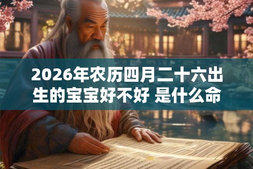 2026年农历四月二十六出生的宝宝好不好 是什么命格