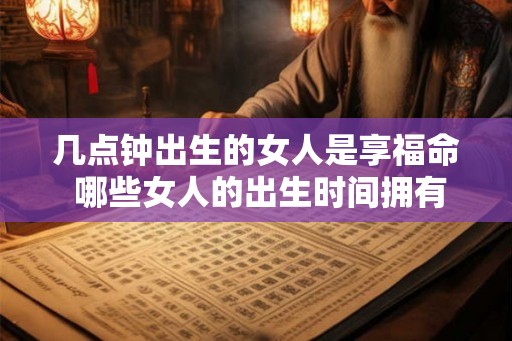 几点钟出生的女人是享福命 哪些女人的出生时间拥有享福命