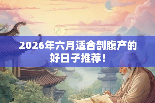 2026年六月适合剖腹产的好日子推荐! 2026年六月适合剖腹产的好日子推荐!
