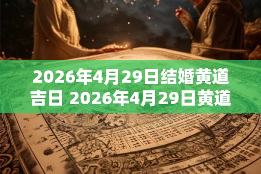 2026年4月29日结婚黄道吉日 2026年4月29日黄道吉日结婚