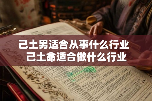 己土男适合从事什么行业  己土命适合做什么行业