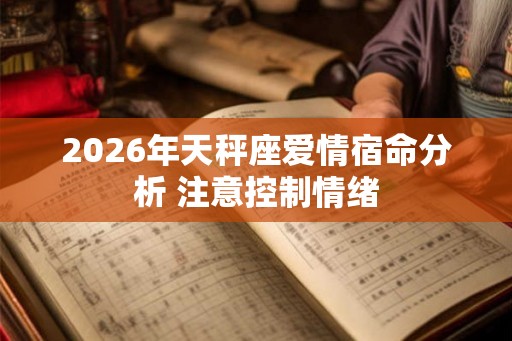 2026年天秤座爱情宿命分析 注意控制情绪