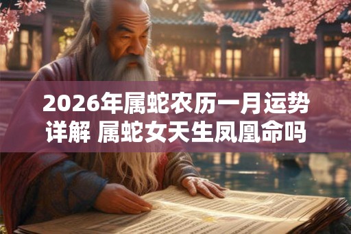 2026年属蛇农历一月运势详解 属蛇女天生凤凰命吗