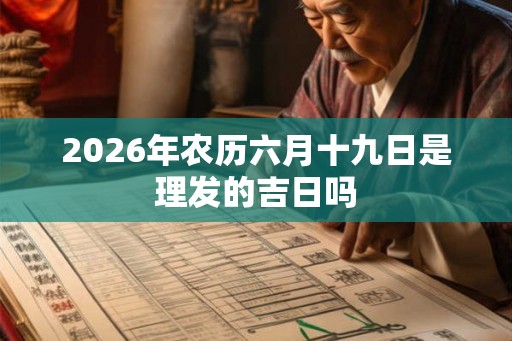 2026年农历六月十九日是理发的吉日吗