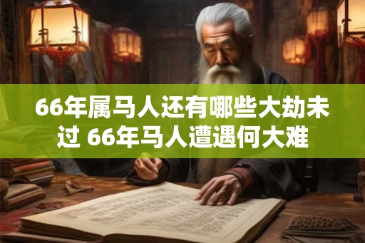 66年属马人还有哪些大劫未过 66年马人遭遇何大难 66年属马人还有哪些大劫未过 66年马人遭遇何大难