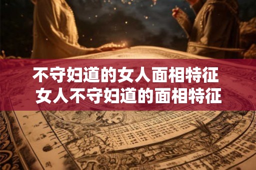不守妇道的女人面相特征 女人不守妇道的面相特征