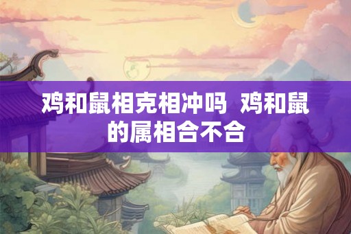 鸡和鼠相克相冲吗  鸡和鼠的属相合不合