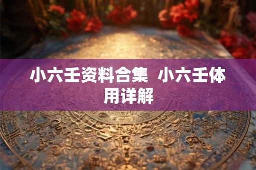 小六壬资料合集  小六壬体用详解