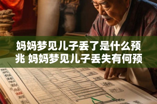 妈妈梦见儿子丢了是什么预兆 妈妈梦见儿子丢失有何预示