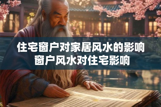 住宅窗户对家居风水的影响 窗户风水对住宅影响