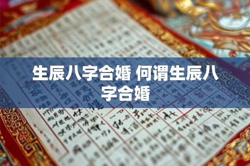 生辰八字合婚 何谓生辰八字合婚