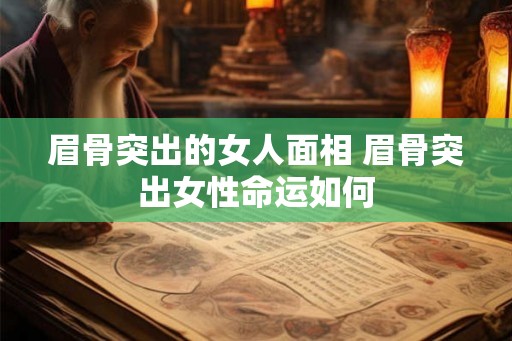 眉骨突出的女人面相 眉骨突出女性命运如何 眉骨突出的女人面相 眉骨突出女性命运如何