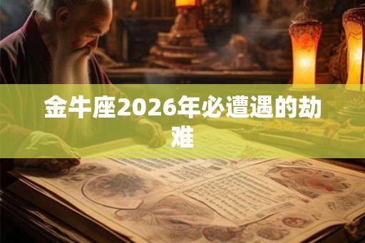 金牛座2026年必遭遇的劫难
