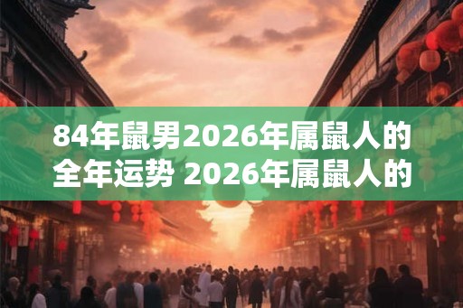 84年鼠男2026年属鼠人的全年运势 2026年属鼠人的84年鼠男运势如何