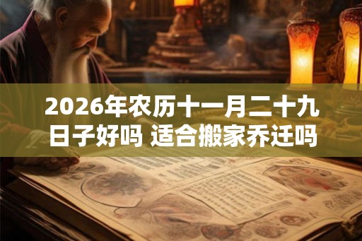 2026年农历十一月二十九日子好吗 适合搬家乔迁吗