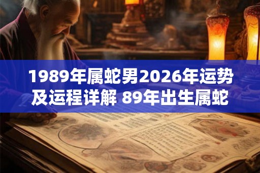 1989年属蛇男2026年运势及运程详解 89年出生属蛇人2026全年每月运势男性