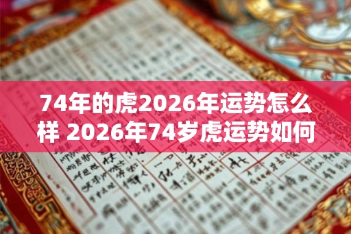 74年的虎2026年运势怎么样 2026年74岁虎运势如何