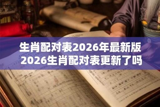 生肖配对表2026年最新版 2026生肖配对表更新了吗 生肖配对表2026年最新版 2026生肖配对表更新了吗