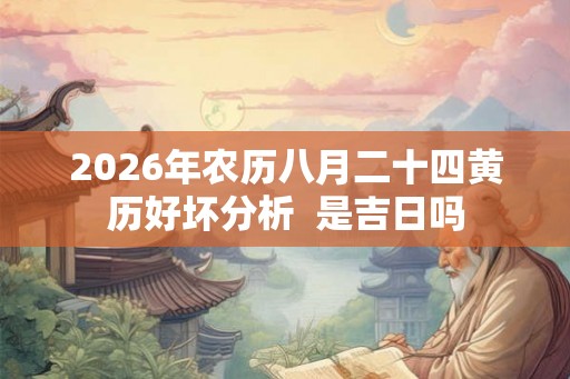 2026年农历八月二十四黄历好坏分析  是吉日吗