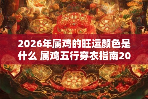 2026年属鸡的旺运颜色是什么 属鸡五行穿衣指南2026! 2026年属鸡的旺运颜色是什么 属鸡五行穿衣指南2026!