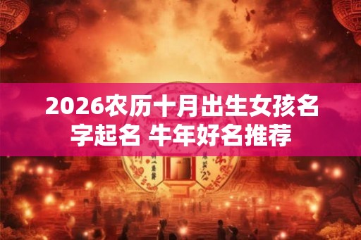 2026农历十月出生女孩名字起名 牛年好名推荐