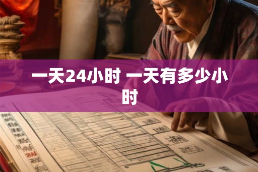 一天24小时 一天有多少小时