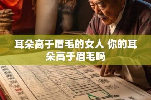 耳朵高于眉毛的女人 你的耳朵高于眉毛吗