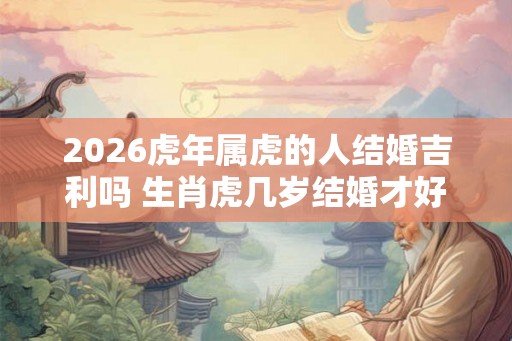 2026虎年属虎的人结婚吉利吗 生肖虎几岁结婚才好