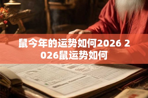 鼠今年的运势如何2026 2026鼠运势如何