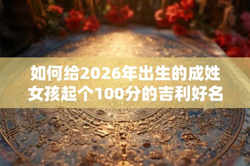 如何给2026年出生的成姓女孩起个100分的吉利好名