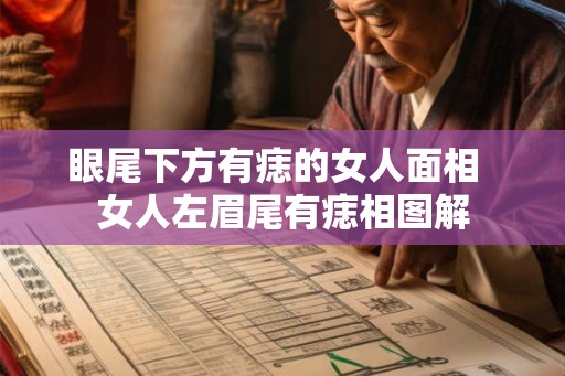 眼尾下方有痣的女人面相  女人左眉尾有痣相图解