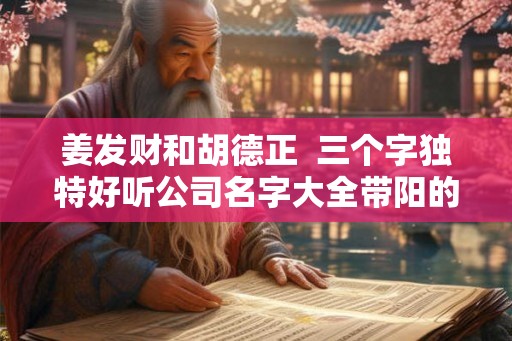姜发财和胡德正  三个字独特好听公司名字大全带阳的字