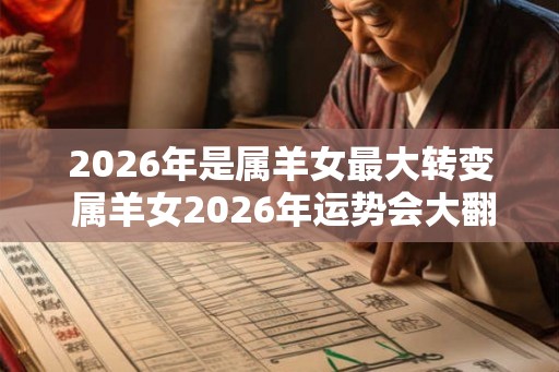 2026年是属羊女最大转变 属羊女2026年运势会大翻身吗